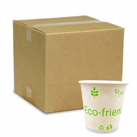 Vaso de Papel Biodegradable Decorado 4oz, Caja 1,000pz